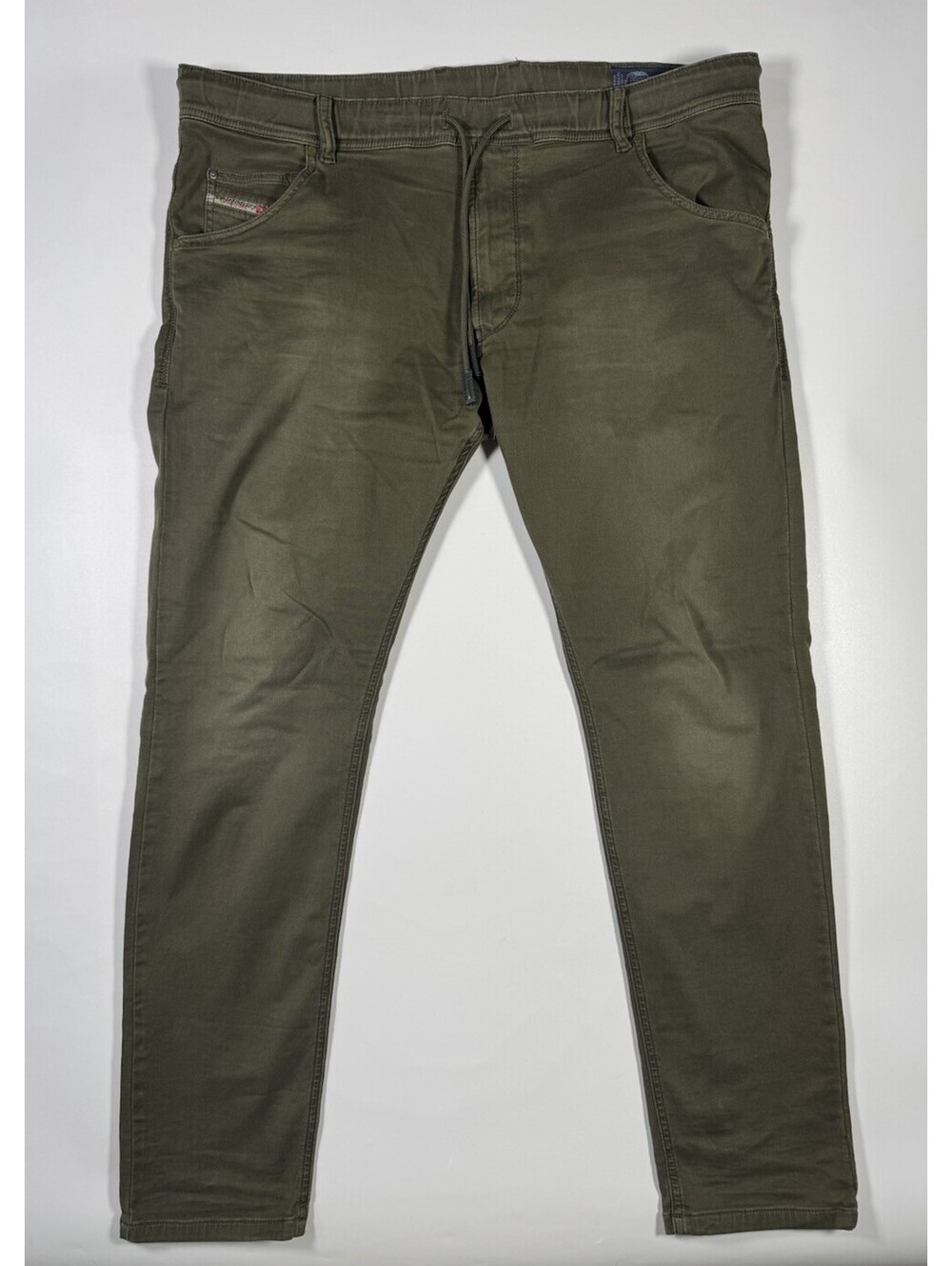 Diesel Krooley-NE 0670M JoggJeans Mens 36x31 Olive Green Tapered Denim Pants